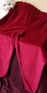 Reference point dark pink velour pants